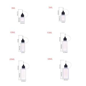 Pe chính xác Applicator chai 3ml-120ml nhựa có thể ép ống nhỏ giọt với kim <span class=keywords><strong>tip</strong></span> cho nhiều màu có nắp đậy - Product Image 5