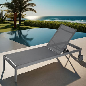 Extérieur Plage Piscine <span class=keywords><strong>Noir</strong></span> Cadre En Aluminium Hôtel <span class=keywords><strong>Soleil</strong></span> Lit Inclinable Chaise Longue Chaise Portable Villa Entrepôt - Product Image 6