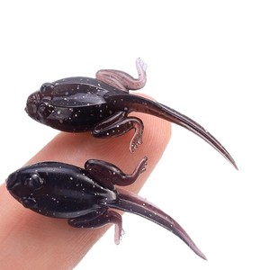 JQKJEKJANMMN Leurre souple biomimétique en forme de têtard, 10 grands et 10 petits, pour la pêche au bar en eau douce, leurres de fond - Product Image 1