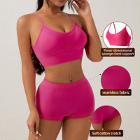 Ensemble de sous-vêtements de yoga personnalisés pour femmes - Style sportif et décontracté, tissu respirant, coupe flexible. Parfait pour les entraînements.