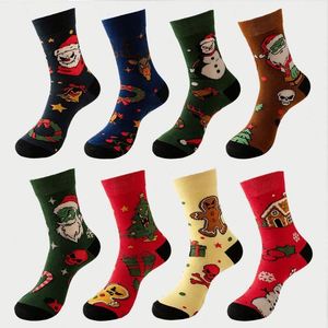 Chaussettes de compression de Noël pour femme, motif Père Noël, bonhomme de neige, dessin animé Kawaii, animaux mignons, cadeau original en fibre de polyester - Product Image 3