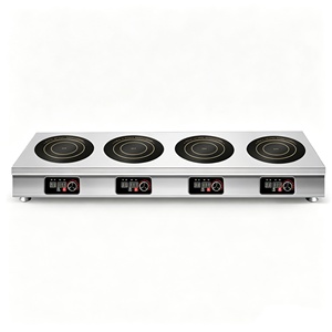 เตาแม่เหล็กไฟฟ้าเชิงพาณิชย์แบบ 4 หัวเตา รุ่น Heavy Duty กำลังไฟ 3500 วัตต์ต่อหัวเตา ให้ความร้อนเร็ว ควบคุมอิสระ เหมาะสำหรับทำมาลาตัง - Product Image 6
