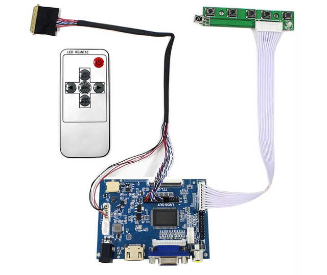 LCD Boards & Accessories with Universal Driver Board P08-V1.0 | VGA/HD-M/LVDS/EDP/MIPI TTL Industrial Display Control