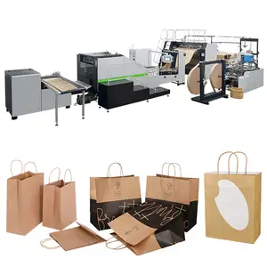 ROKIN BRAND High-end Components Carrefour Use Flat Handle Mini Paper Bag Making Machine