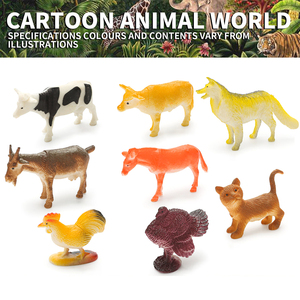 JinYing - Juguetes de Animales de Granja con <span class=keywords><strong>Descuento</strong></span>, Gato, Vaca, Ocho Animales, Juguetes de Dibujos Animados, Modelos de Animales de Zoológico de Plástico - Product Image 2