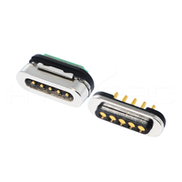 Konektor Magnetik HYTEPRO M425S 5Pin, 3A 5 hingga 24V Lubang Tembus untuk Sinkronisasi Data & Pengisian Daya, Perangkat Industri & Elektronik
