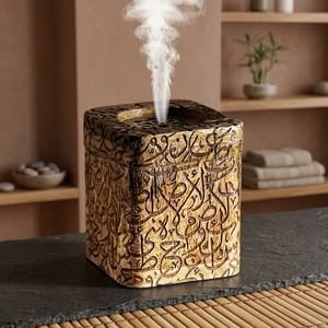 Hand Made <b>Sandalwood</b> <b>Incense</b> Burner With Arabic Calligraphy Design Aromatic All Season Use Indian Style Decor Ramadan Eid Decor - Product Image 1