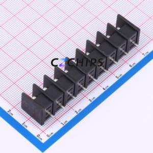 MX25C-7.62-09P-BK01-Cu-S-A Barrier Terminal Block Through hole,P=7.62mm Connector Two Sides 7.62mm 1x9P Straight Pin - Product Image 2