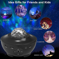 Proyector de luz LED de estrellas nocturnas, proyector láser de cielo, BT, altavoz de música, proyector Galaxy Star con Control remoto