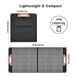100 Watt Nouveau Chargeur Solaire Pliable Portable Sunpower Camping Panneau de Cellule Solaire avec 60W Max Sortie OEM Puissance PERC Type - Product Image 2
