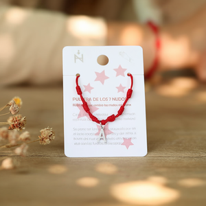 Bracciale in acciaio inossidabile a sette nodi con lettera A, ciondolo protettivo fatto a mano. - Product Image 2