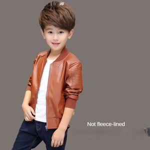 Offre Spéciale <span class=keywords><strong>Veste</strong></span> d'<span class=keywords><strong>Hiver</strong></span> en Cuir Rembourrée pour Garçons, Blouson Chaud d'Extérieur en PU Coupe-Vent et Imperméable pour Enfants - Product Image 3