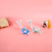 Ouvre-bouteille en forme de dauphin, aimant de réfrigérateur flottant rempli de liquide, cadeaux promotionnels souvenirs