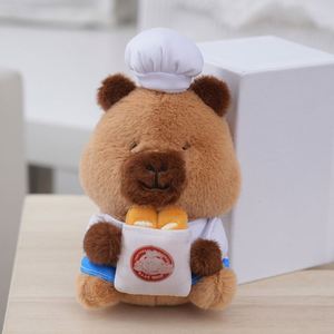 Pâtissier Capybara porte-clés jouets en peluche mignon Chef Capybara en peluche porte-clés peluche Capybara jouet griffe Machine poupée - Product Image 3