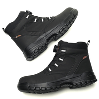 Chaussures de sécurité montantes avec tige en microfibre, embout en acier anti-écrasement et anti-perforation, protection industrielle des pieds