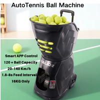 Mesin Pelontar Bola Tenis Otomatis Terbaik Eropa Halide Pro 20-140 Km/jam 16kg Portabel Kontrol Jarak Jauh APP ABS Dapat Disesuaikan Latihan Solo