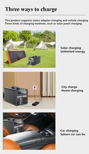 2000 w 리튬 휴대용 발전소 1500 와트 2000 와트 가정용 야외 사용을위한 충전식 전기 태양열 발전기 - Product Image 5