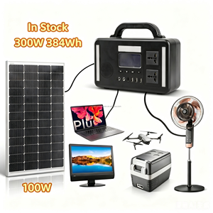 Estación de Energía Portátil de 300W 384Wh 220v 230v 110v, Venta al Por Mayor, con Altavoz Bluetooth Integrado, Generador Solar de Onda Sinusoidal Pura para el Hogar - Product Image 1