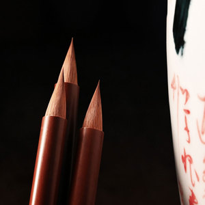 Ensemble <span class=keywords><strong>de</strong></span> stylos <span class=keywords><strong>de</strong></span> calligraphie traditionnelle chinoise portables avec poils mixtes <span class=keywords><strong>et</strong></span> manche en bois durable pour la pratique <span class=keywords><strong>de</strong></span> l'écriture en voyage - Product Image 3