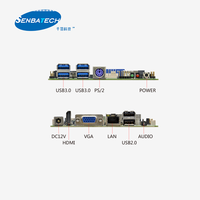 Papan Utama Aksesori pc Celeron 5205U DDR4 2400MHz M.2 slot PCIEx4 / SATA SSD PS/2 pc mini industri motherboard bagian pc