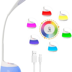 USB Charging Modern LED <b>Desk</b> Lamp ABS Body <b>Mini</b> Touch Reading Lamp for Home Office Flexible Novelty Shade Shape Battery Powered - Product Image 1