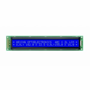 alphanumeric character 40 x 2 lcd module with backlight 8 bit module STN negative blue mode white backlight 5V power supply