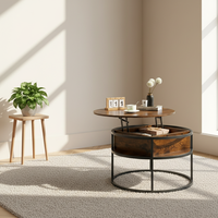 Ensemble de tables basses gigognes Combohome de luxe en bois massif, design durable, écologique et portable pour salon moderne