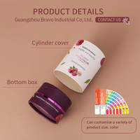 Boîte d'emballage cylindrique ronde personnalisée biodégradable pour bougies, cadeaux, parfums et soins de la peau
