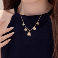 Collier tendance en laiton plaqué or avec pendentifs multiples, motif étoile, œil et pièce de monnaie en émail, bijoux de mode pour femme, personnalisation OEM