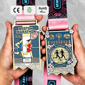 Medalla Deportiva Personalizada con Logotipo Metálico, Medalla 3D Hueca de Aleación de Zinc para Maratón, Medallas de Finalista para Premios de Carreras - Product Image 1