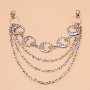 Cadena corporal geométrica de varias capas Moon, cadena de cintura punk de aleación de zinc para mujer, uso diario - Product Image 3