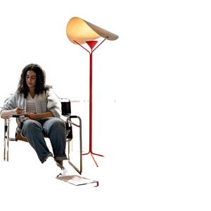 Y-Shaped <b>Floor</b> <b>Lamp</b> Led Light Source Red <b>Orange</b> Black White Indoor Outdoor Living Room <b>Lamp</b> - Product Image 5