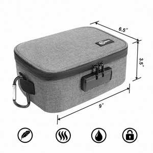 Eco-Friendly Waterproof Fabric Smoke <b>Kit</b> Carbon Lined Smell Stash <b>Bag</b> Secret Odor Proof Storage Box With Lock - Product Image 2
