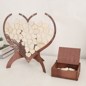 Adornos Creativos de Madera para el Hogar, Regalos y Artesanías, Artículos para Bodas, Marco de Madera para Firmas de Boda - Product Image 2