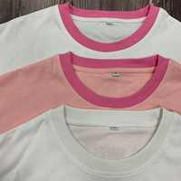 180Gsm vente en gros qualité bloc de couleur à manches courtes en coton col rond absorbant la sueur doux t-shirt surdimensionné
