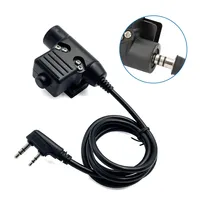Tactico Gear ABS Push Talk Standar U94 PTT Radio Headset In-Ear Berkabel Peralatan Taktis Baofeng Ham Radio UV-82 UV-5R 888S
