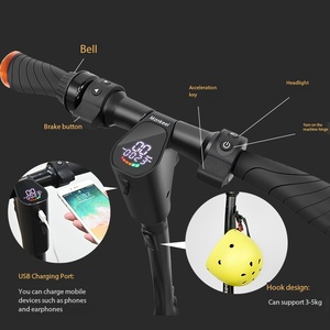 Trottinette électrique en aluminium MK090 avec verrouillage NFC, clignotants, amortisseurs avant et arrière, livraison gratuite, dropshipping - Product Image 5