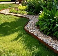 Bordure et mur de soutènement de jardin moderne découpé au laser résistant aux intempéries en acier Corten pour paysage extérieur