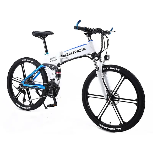 36V 350w Lithium Battery Aluminum Alloy Folding Electric Bike 26 Inch 27 Speed Women's City & Mountain Cycle