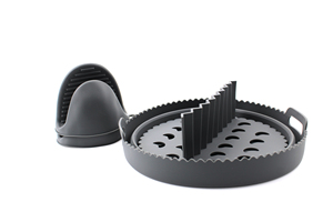 Lot de 6 doublures rondes en silicone pour friteuse à <span class=keywords><strong>air</strong></span>, avec gants, pinces, brosse et séparateur – Accessoires réutilisables antiadhésifs pour friteuses à <span class=keywords><strong>air</strong></span> de 3 à 6 QT - Product Image 5