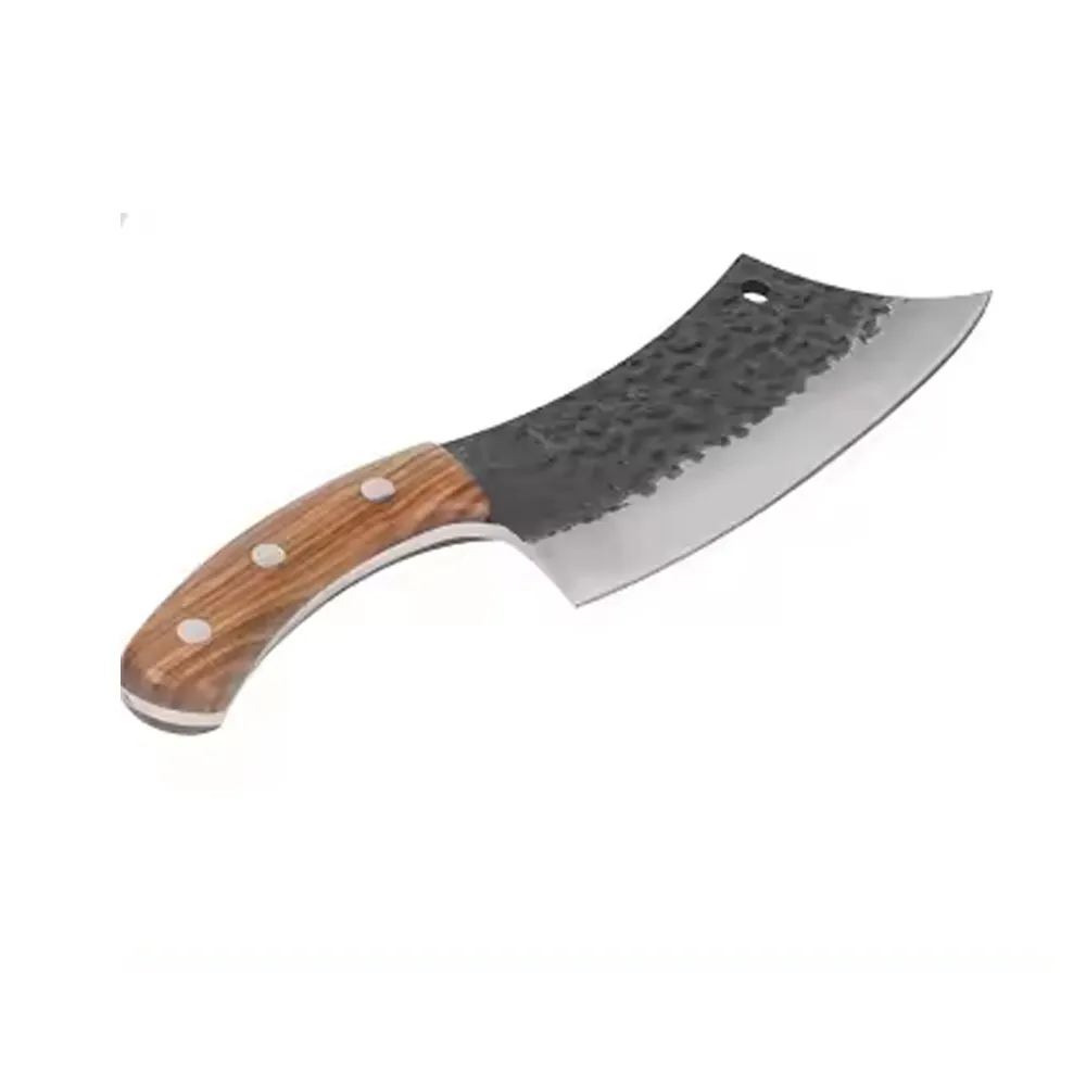 Top Quality Wholesale 6 Inch High Carbon Steel Handmade Butcher Chopping Blocks Boning Chef Cleaver Knife With Sheath