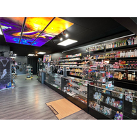 Tabagiste Vitrine Comptoir Tabac Vitrines en verre à led Meubles pour Fumoir