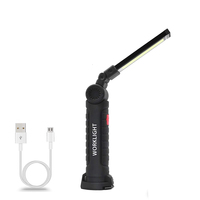 Lámpara de Trabajo LED Recargable USB Plegable con Rotación de 360 Grados, 5 Modos, con Base Magnética, Venta al Por Mayor