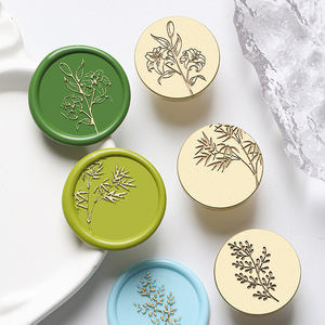 Timbri per Sigilli in Cera Serie Minimalista con Fiori e Piante, Foglia di Felce e Rosa Spina - Product Image 2