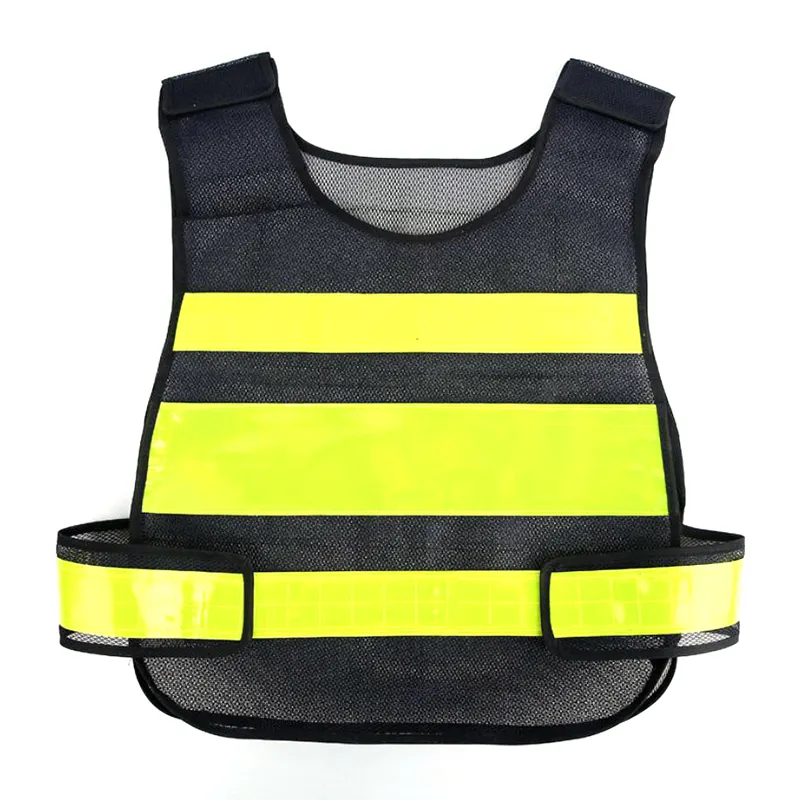 2021 Nieuwe Product Verstelbare Afneembare Zwarte Reflecterende Veiligheid Bouw Vest
