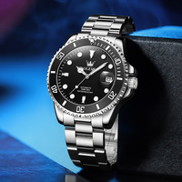 Relojes Mecánicos Automáticos Tourbillon de Alta Calidad Fabricados en China, de Buceo 3 Bar, en Plata y Negro con Cierre Oculto