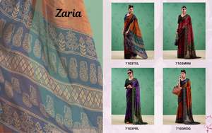 Blusa de Seda con Estampado Tradicional Rangoli para Saree, con Bonitos Bordes, para Fiestas, Venta al Por Mayor - Product Image 6