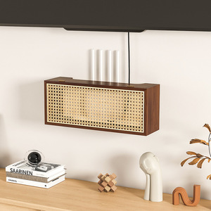 Phong <span class=keywords><strong>c</strong></span>ách <span class=keywords><strong>c</strong></span>ổ điển treo tường Wifi Router hộp lưu trữ gỗ hình chữ nhật Set-Top TV Hộp lưu trữ Kệ - Product Image 2