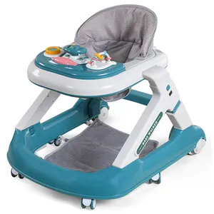 Produits OEM pour bébés, jouets, musique, lumière, trotteur pour enfants, marchette pliable pour bébé 4 en 1 avec roues et siège