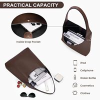 Sacs hobo en faux daim personnalisés, sac à bandoulière en cuir vegan, sac fourre-tout en cuir de qualité supérieure pour femmes, sac fourre-tout tendance pour la vie quotidienne et les voyages